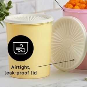 Tupperware Yellow Pastel Canister - Light Yellow 6.9x5.85